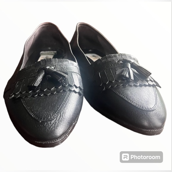 Sigi LC Tassel Fringe Oval Pointed Women’s Loafers Sz10M Slip Ons Flats Vintage - Picture 15 of 16